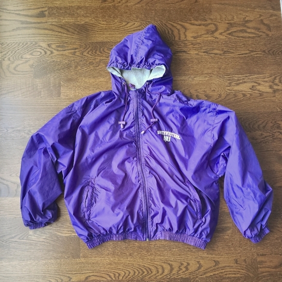 Vintage Steve and Barry's Northwestern NU zip up coat jacket size L